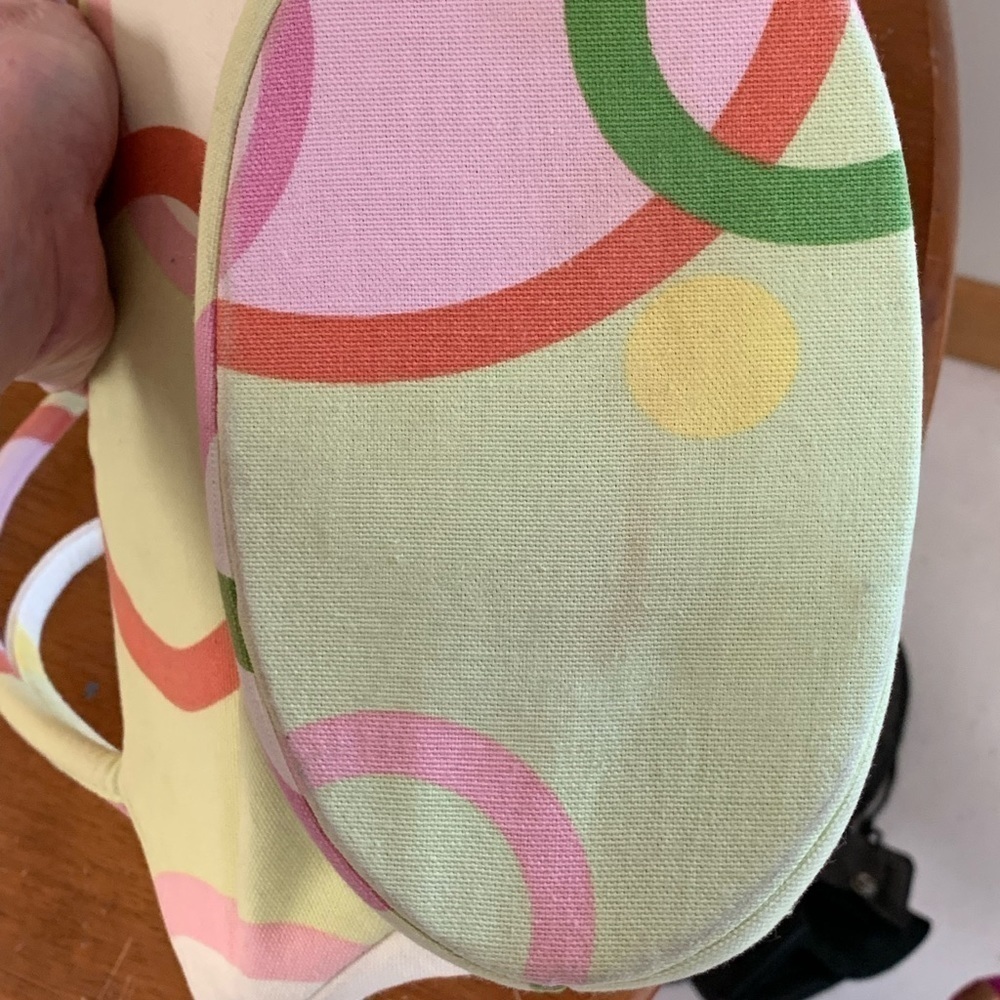 Margaret Smith vintage mini bag purse canvas hinged snap closure 8x6 7in drop - Picture 6 of 8